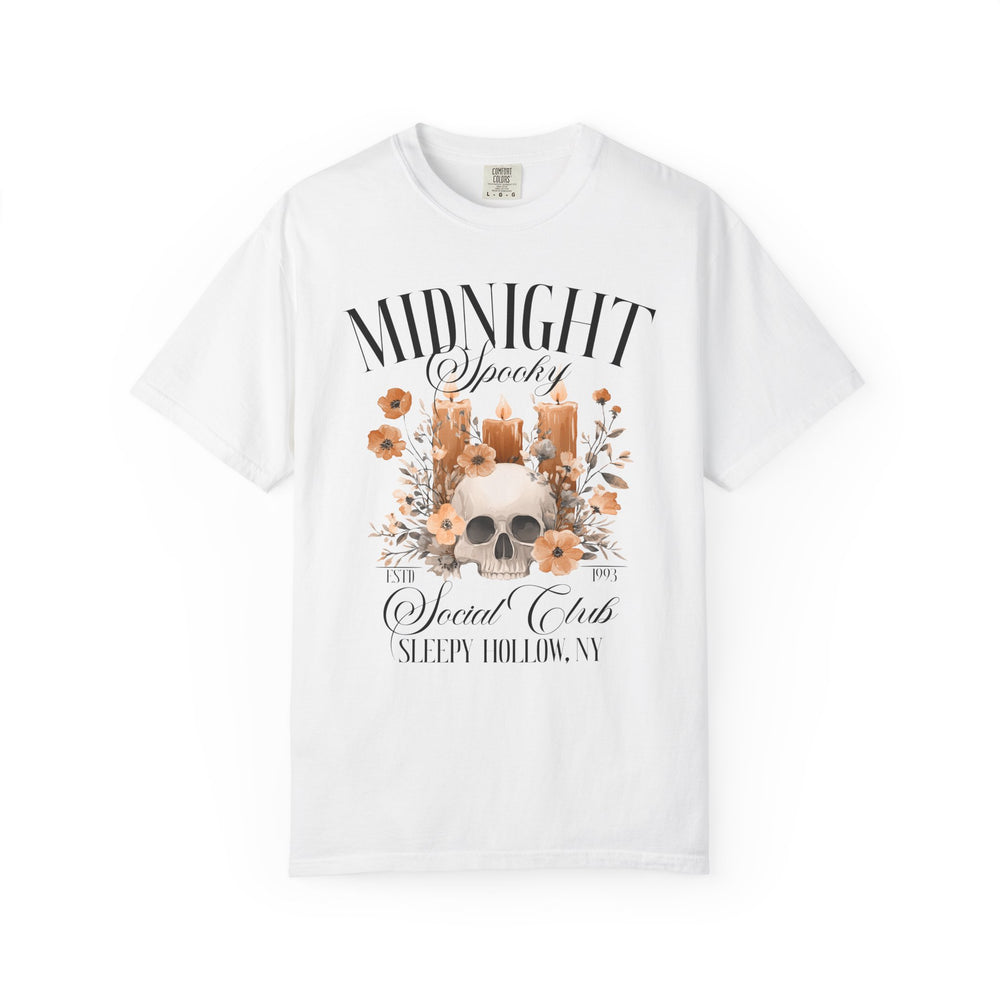 Midnight Spooky Social Club Womens WUNDERLAND Backyard Dept Halloween Booteek Short Sleeve Tee