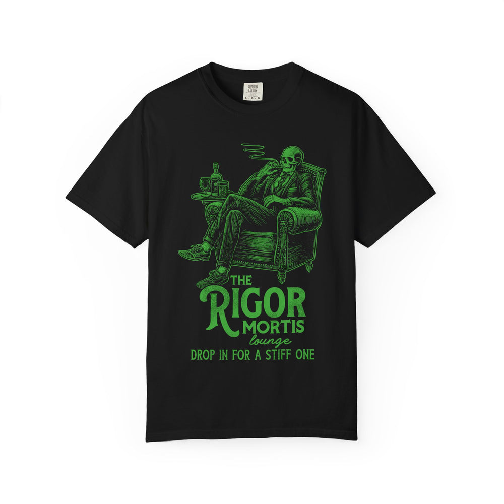Rigor Mortis Lounge Mens WUNDERLAND Backyard Dept Halloween Booteek Short Sleeve Tee