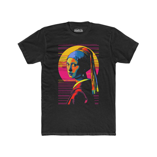 Girl With A Pearl Earring Synthwave Mens Wunderland Graphic Tee