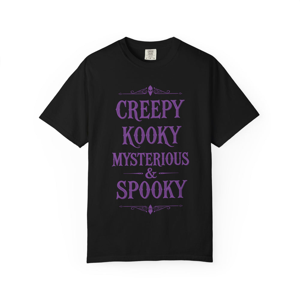 Creppy Kooky Mysterious & Spooky Womens WUNDERLAND Backyard Dept Halloween Booteek Short Sleeve Tee