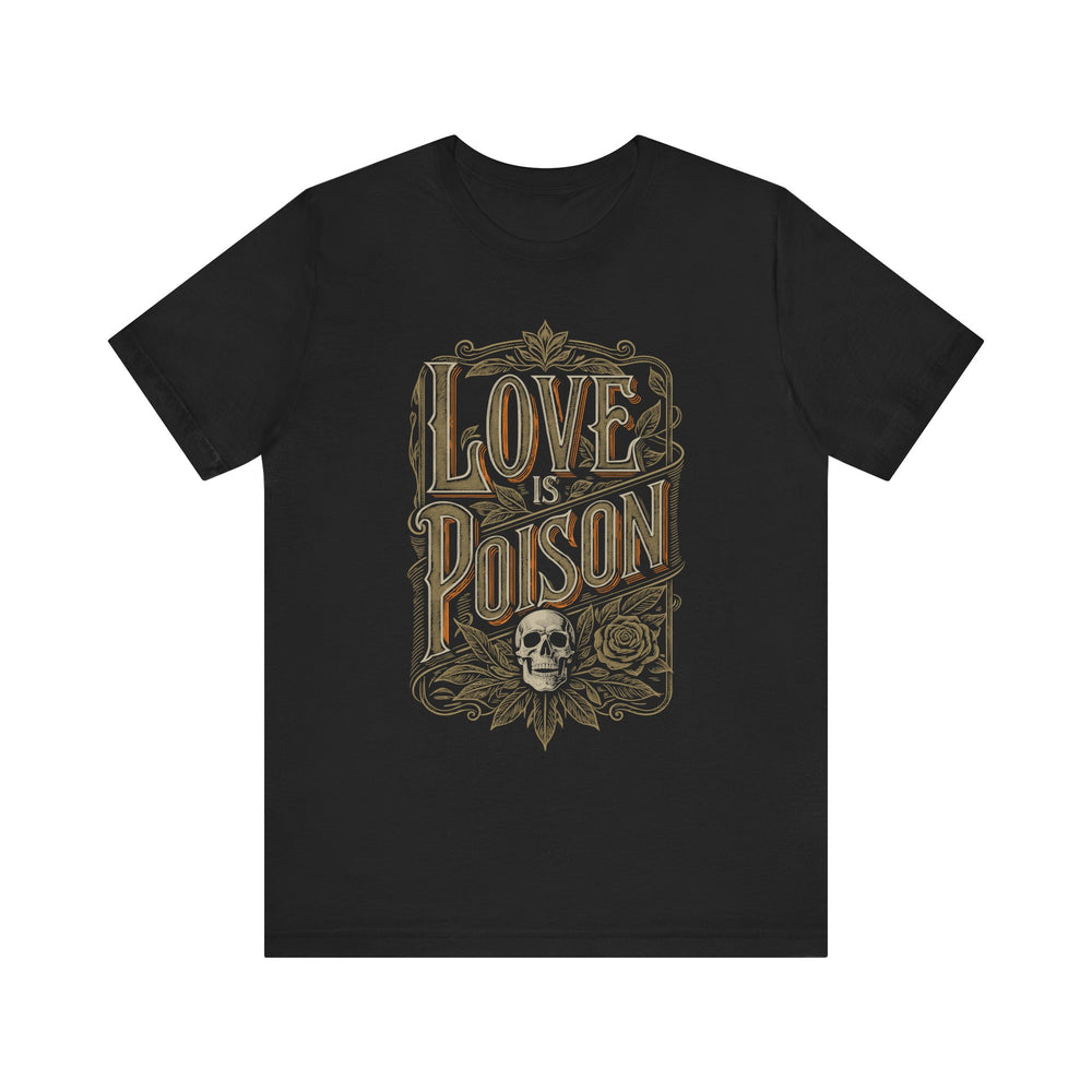 LOVE IS POISON Mens WUNDERLAND Backyard Dept Halloween Booteek Soft Cotton Jersey Short Sleeve Tee