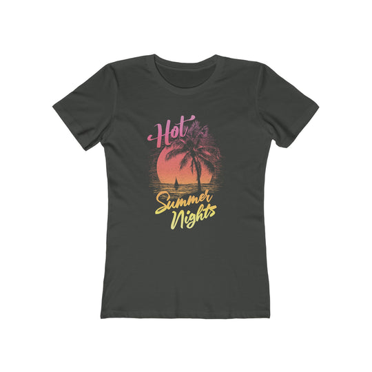 Hot Summer Nights Sun Surf Womens L'Atomique Next Level Graphic Tee