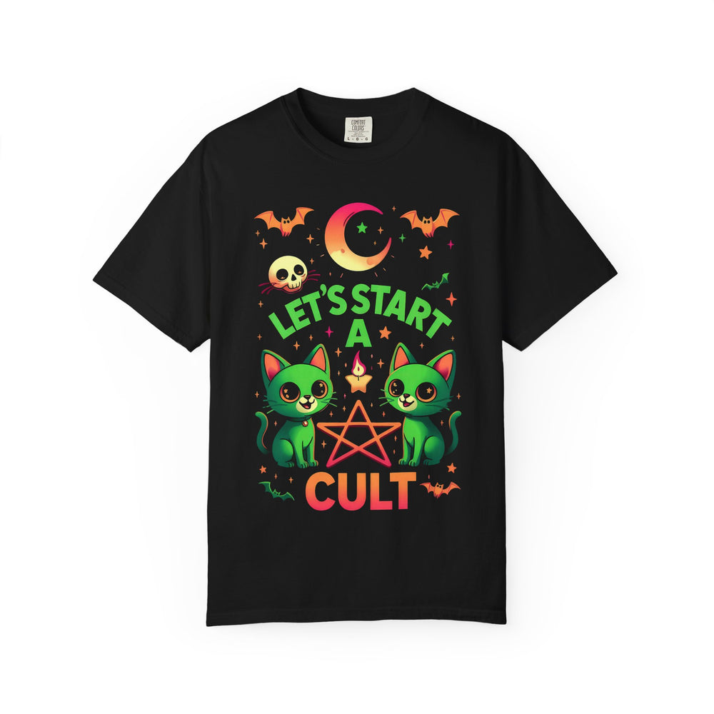 Let's Start A Cult Womens WUNDERLAND Backyard Dept Halloween Booteek Short Sleeve Tee