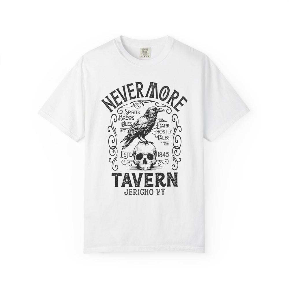 Nevermore Tavern Mens WUNDERLAND Backyard Dept Halloween Booteek Short Sleeve Tee
