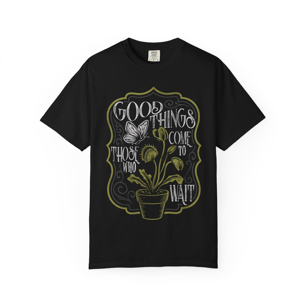 Good Things Come To Those Who Wait Mens WUNDERLAND Backyard Dept Halloween Booteek Short Sleeve Tee