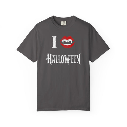 I Love Halloween Fangs Womens WUNDERLAND Backyard Dept Halloween Booteek Short Sleeve Tee