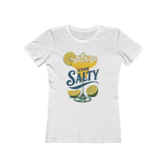 Stay Salty Margarita Womens L'Atomique Boyfriend Graphic Tee