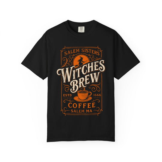 Witches Brew Coffee Womens WUNDERLAND Backyard Dept Halloween Booteek Short Sleeve Tee
