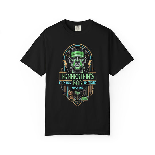 Frankenstein's Bar Mens WUNDERLAND Backyard Dept Halloween Booteek Short Sleeve Tee