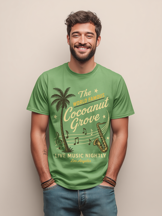 COCOANUT GROVE Mens Vintage WUNDERLAND Tropical Destination Graphic Tee