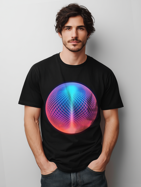 Geo Sphere Mens WUNDERLAND Geometric 80s Short Sleeve Tee