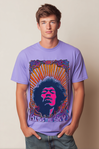 KISS THE SKY ROCK ART POSTER Mens WUNDERLAND Short Sleeve Tee