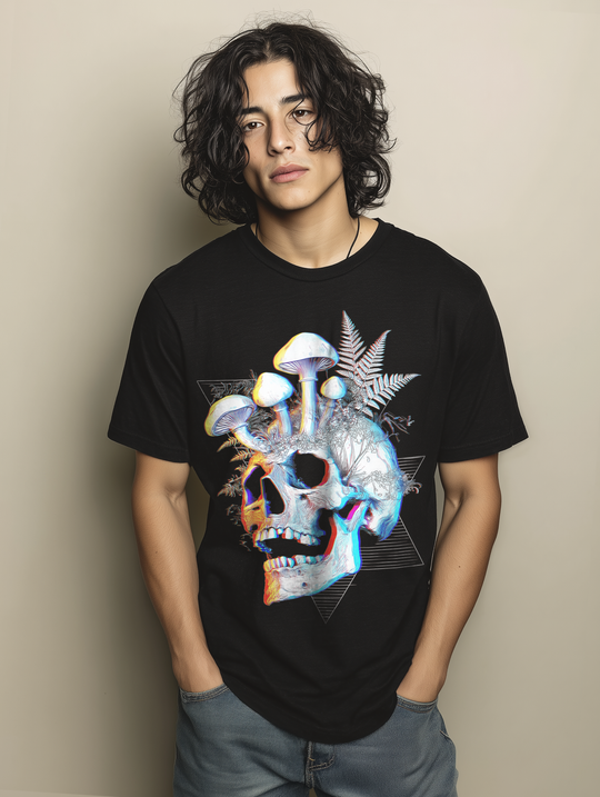 HEAD TRIP Mens ATOMYK Skull Short Sleeve Tee