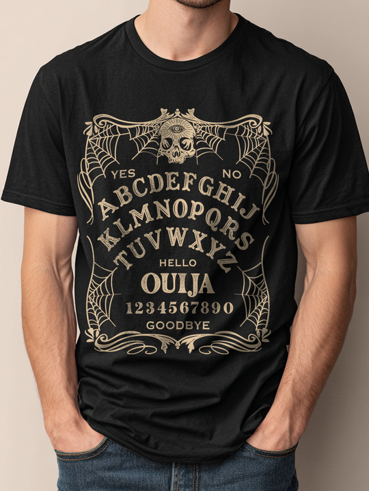 Gothic Ouija Mens WUNDERLAND Backyard Dept Halloween Booteek Short Sleeve Tee