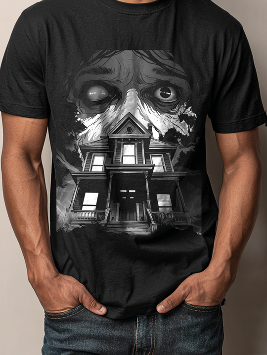 Horror House Mens WUNDERLAND Backyard Dept Halloween Booteek Short Sleeve Tee