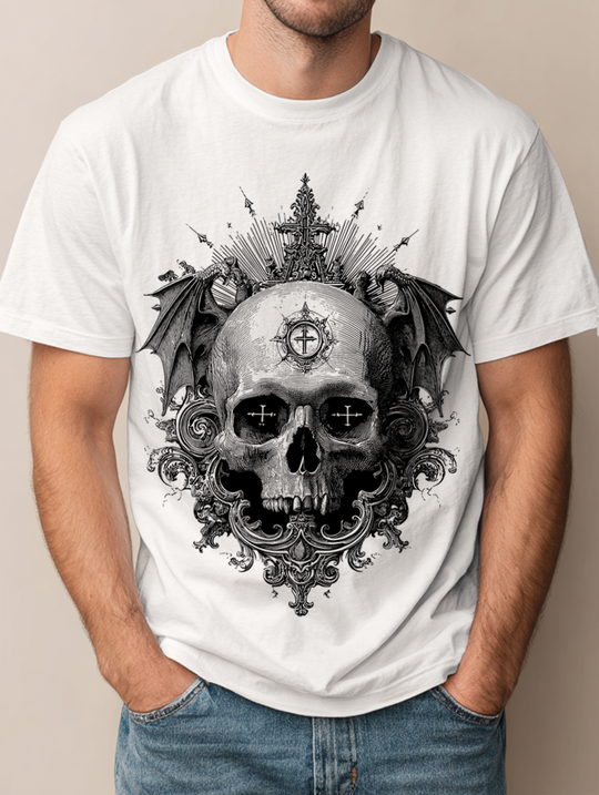 Gothica Mens WUNDERLAND Backyard Dept Halloween Booteek Short Sleeve Tee