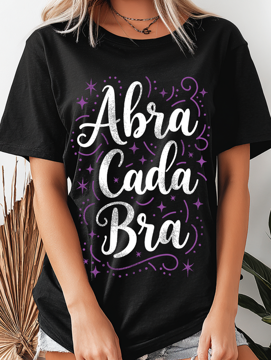 Abracadabra Womens WUNDERLAND Backyard Dept Halloween Booteek Short Sleeve Tee