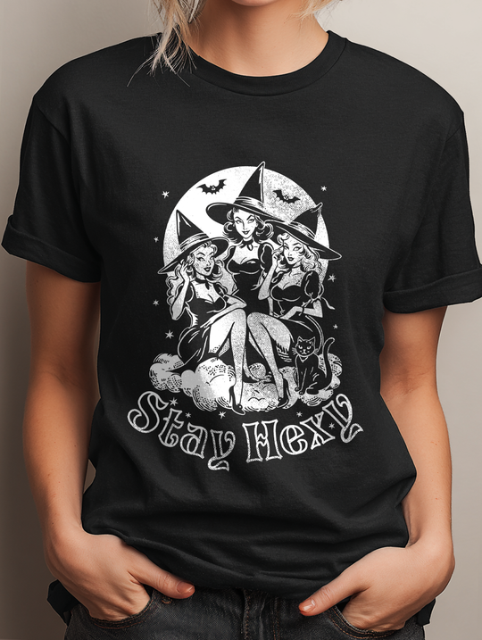 Stay Hexy Womens WUNDERLAND Backyard Dept Halloween Booteek Short Sleeve Tee