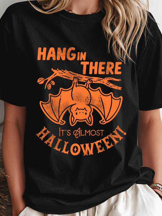Hang In There Womens WUNDERLAND Backyard Dept Halloween Booteek Short Sleeve Tee