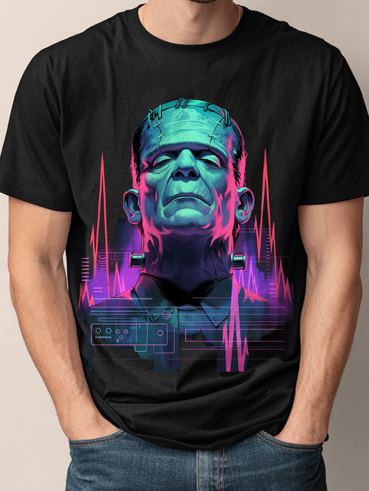 Frankenstein Darkwave Mens WUNDERLAND Backyard Dept Halloween Booteek Soft Cotton Jersey Short Sleeve Tee