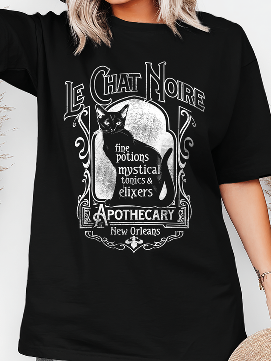 Le Chat Noire Womens WUNDERLAND Backyard Dept Halloween Booteek Short Sleeve Tee