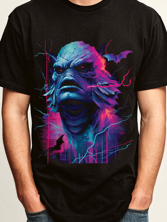 DARKWAVE CREATURE FROM THE BLACK LAGOON Mens WUNDERLAND Backyard Dept Halloween Booteek Short Sleeve Tee