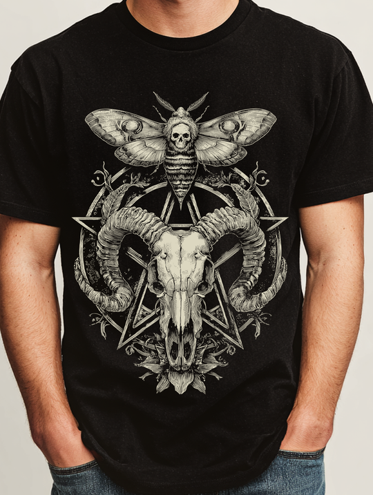 Mystic Skull Mens WUNDERLAND Backyard Dept Halloween Booteek Short Sleeve Tee