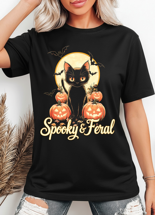 Spooky & Feral Womens WUNDERLAND Backyard Dept Halloween Booteek Short Sleeve Tee