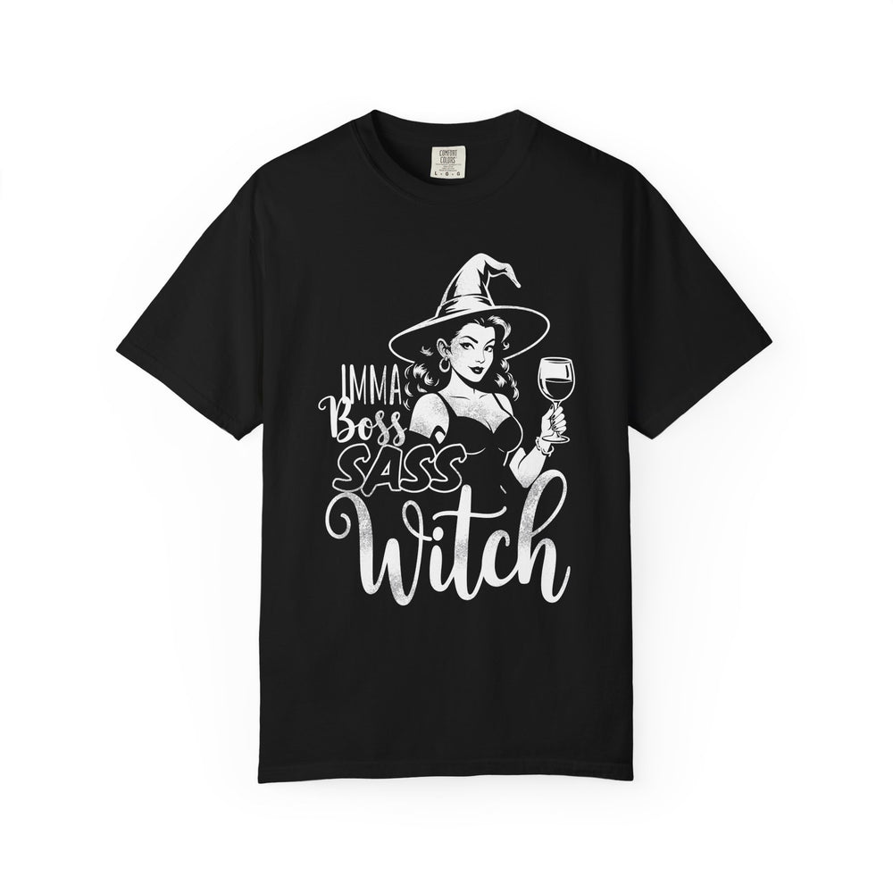 Imma Boss Sass Witch Womens WUNDERLAND Backyard Dept Halloween Booteek Short Sleeve Tee