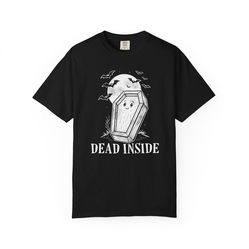 Dead Inside Coffin Womens WUNDERLAND Backyard Dept Halloween Booteek Short Sleeve Tee