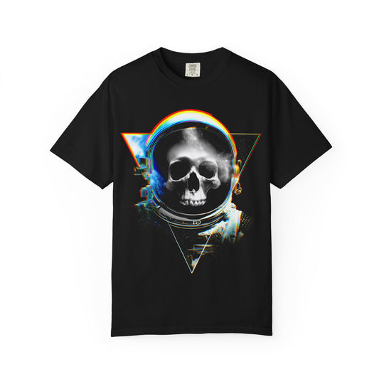ASTRONOMICON SKULL ASTRONAUT IN SPACE Mens ATOMYK Short Sleeve Tee