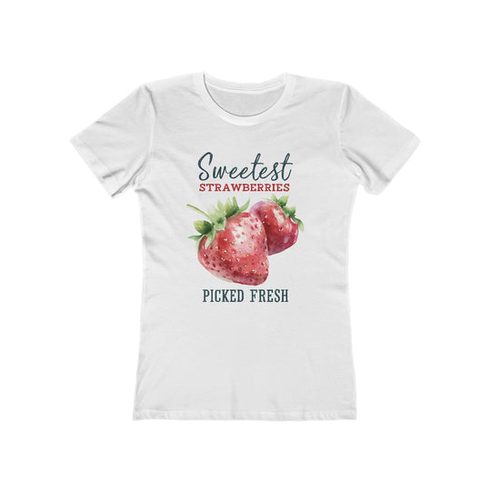 Sweetest Cherries Womens L'Atomique Boyfriend Graphic Tee