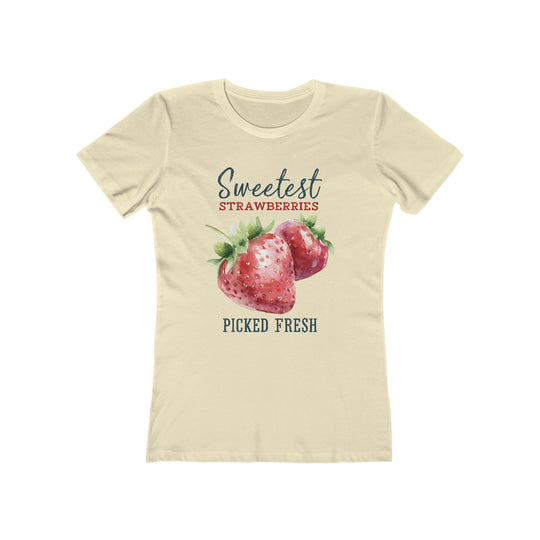Sweetest Cherries Womens L'Atomique Boyfriend Graphic Tee
