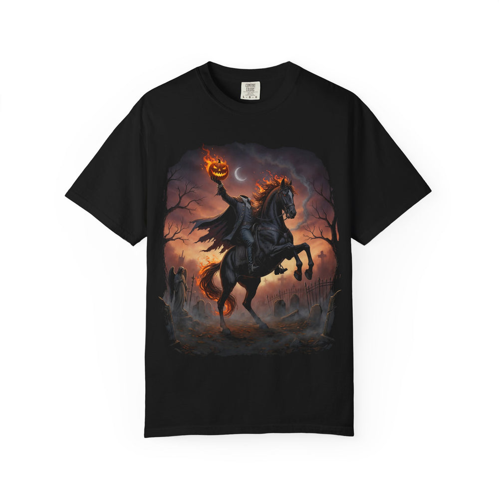 Headless Horseman Mens WUNDERLAND Backyard Dept Halloween Booteek Short Sleeve Tee