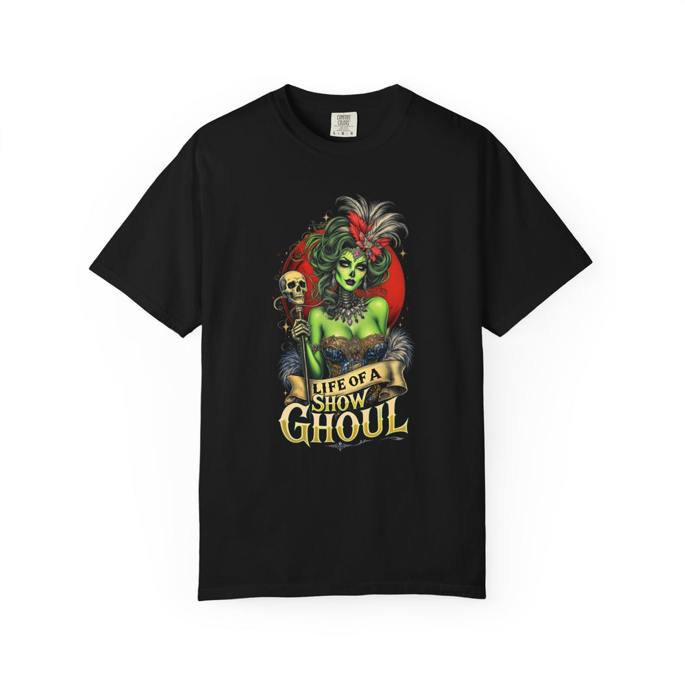 Life Of A Show Ghoul Womens WUNDERLAND Backyard Dept Halloween Booteek Short Sleeve Tee