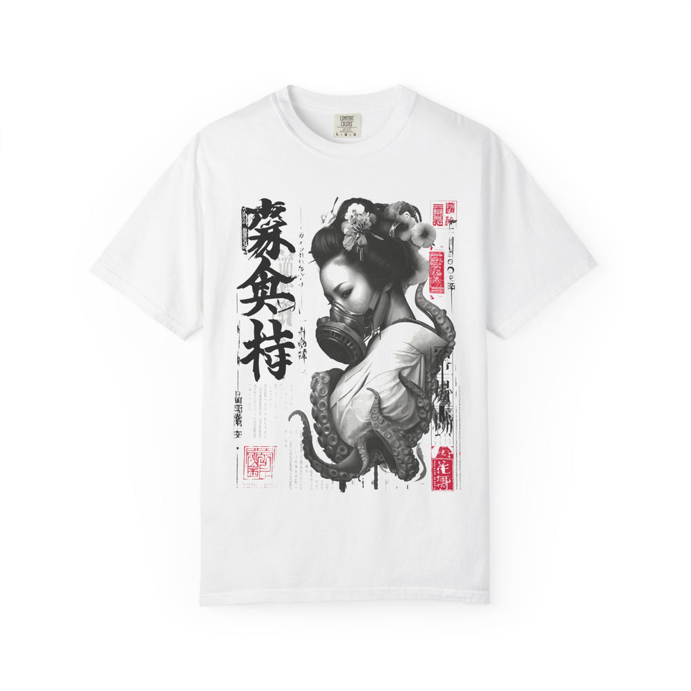 Geisha Gasmask Cyberpunk Japanese Mens Atomyk Short Sleeve Tee