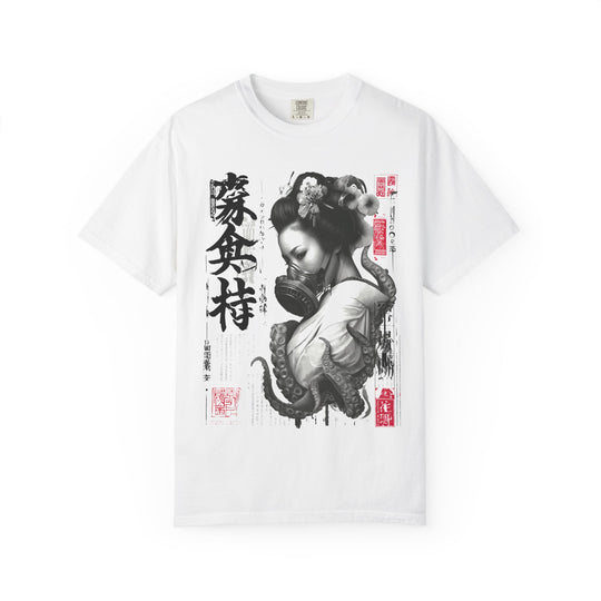 Geisha Gasmask Cyberpunk Japanese Mens Atomyk Short Sleeve Tee