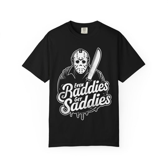 Even Baddies Get Saddies Mens WUNDERLAND Backyard Dept Halloween Booteek Short Sleeve Tee