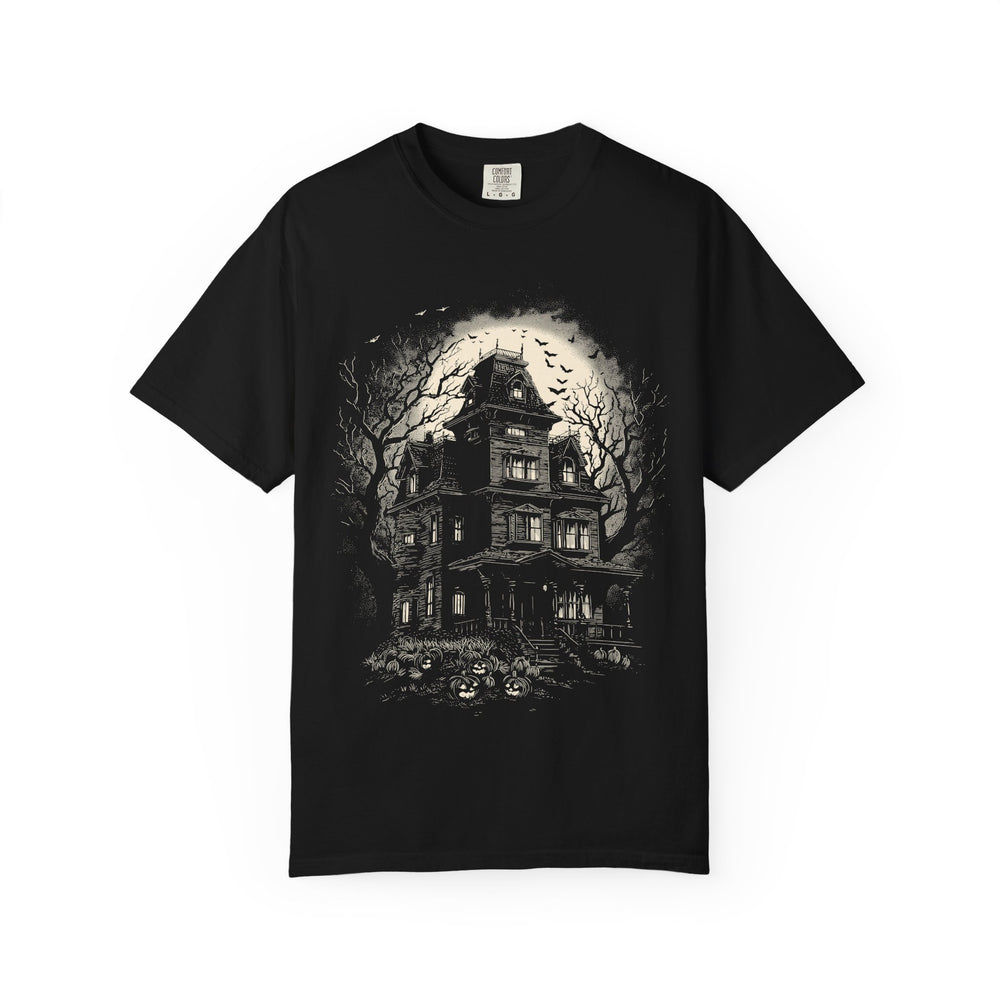 Moonlit Haunted House Womens WUNDERLAND Backyard Dept Halloween Booteek Short Sleeve Tee