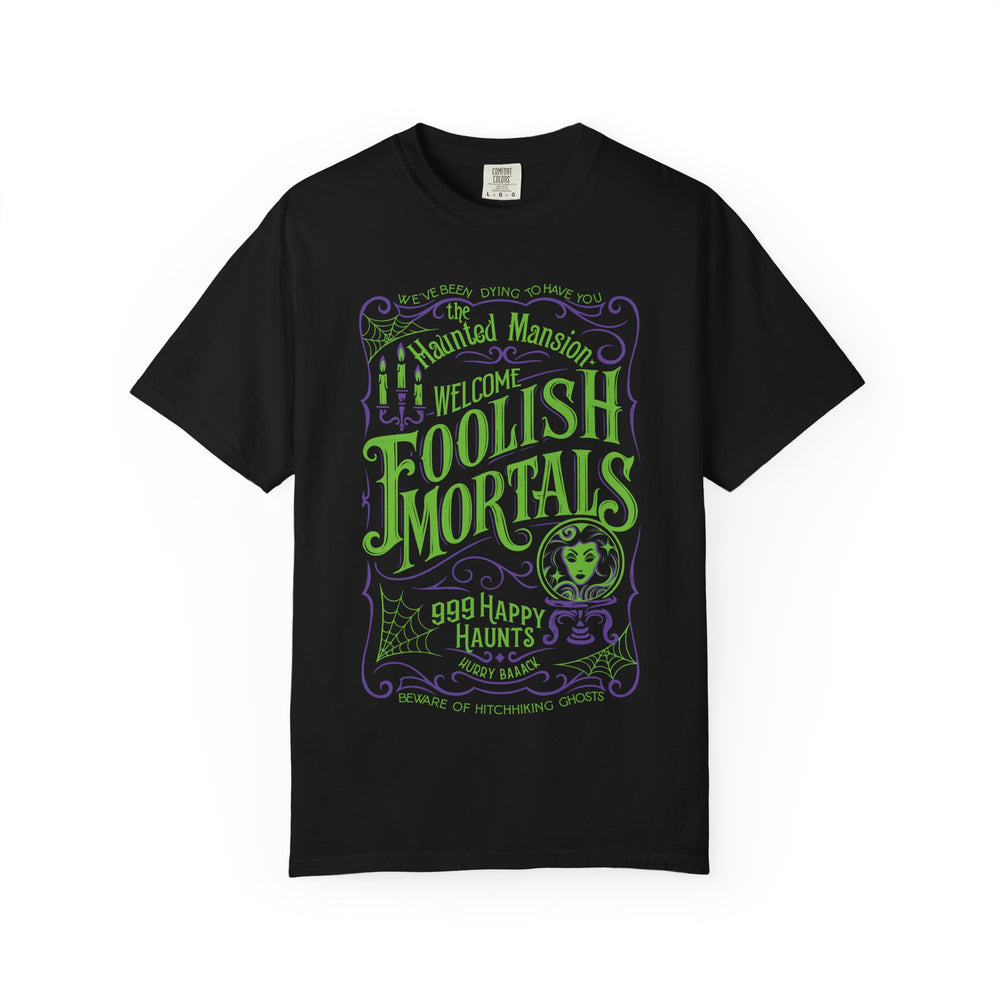 Foolish Mortals Mens WUNDERLAND Backyard Dept Halloween Booteek Short Sleeve Tee