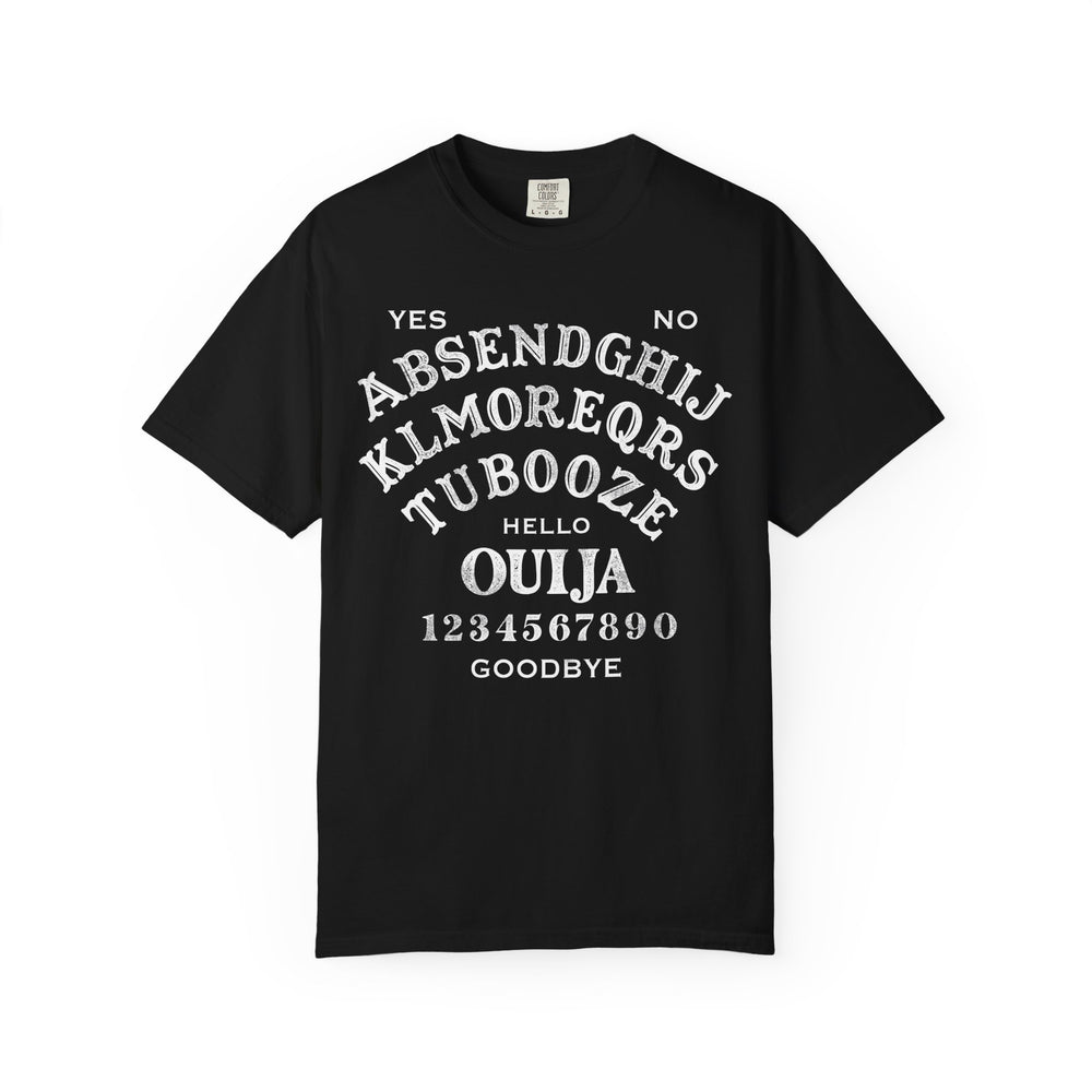 Ouija Send More Booze Mens WUNDERLAND Backyard Dept Halloween Booteek Short Sleeve Tee