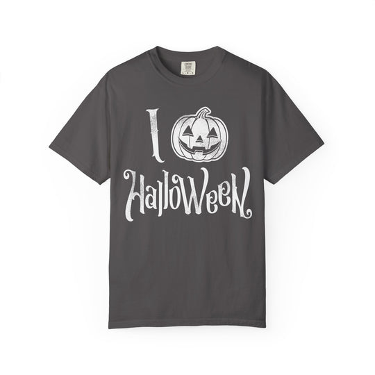 I Love Halloween Pumpkin Womens WUNDERLAND Backyard Dept Halloween Booteek Short Sleeve Tee