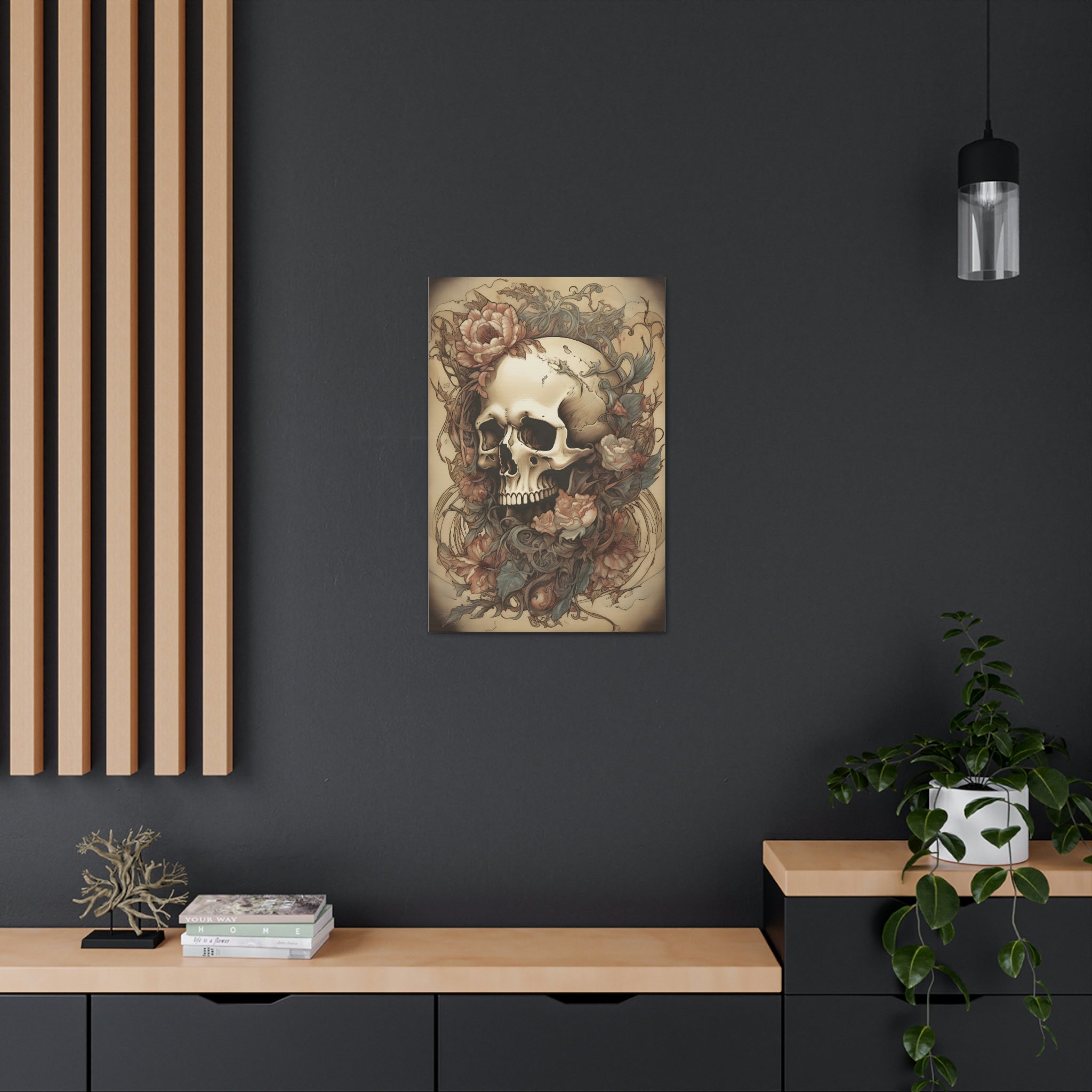 Skull Flourish Canvas Print