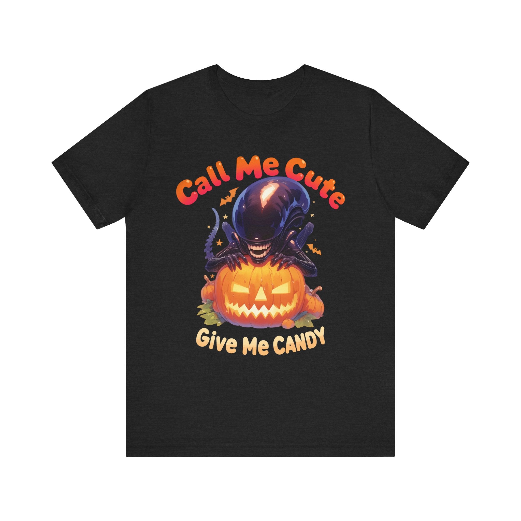 Call Me Cute Give Me Candy Womens Halloween Booteek Jersey Short Sleeve Tee