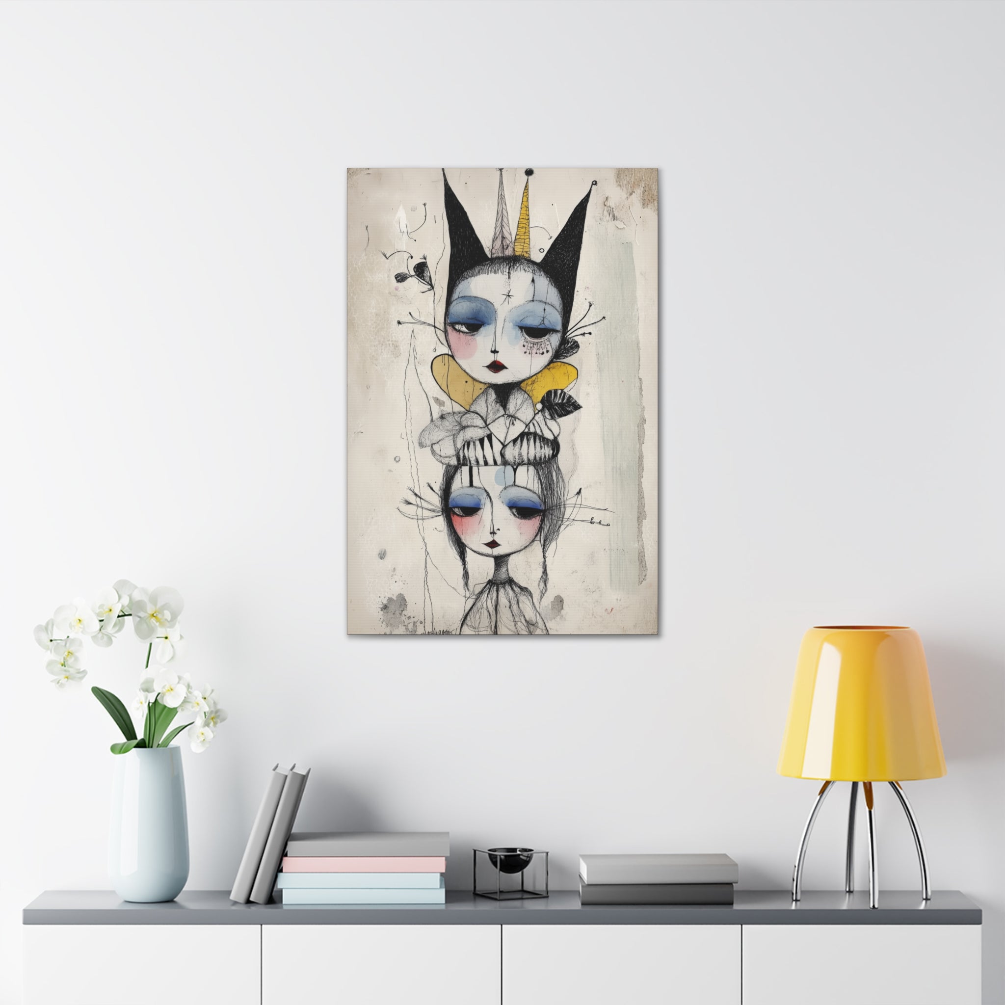 Queen In The Jester’s Court Canvas Print