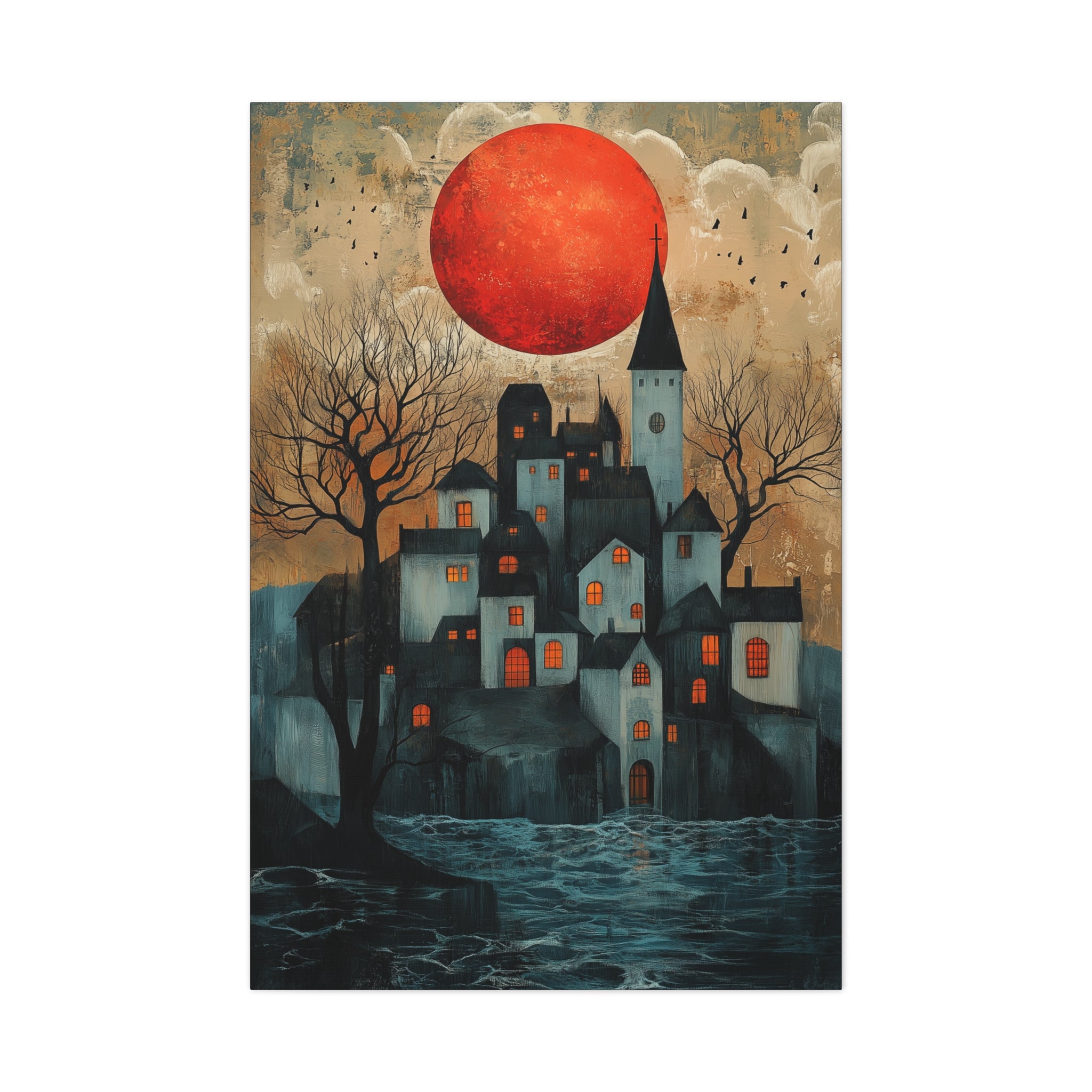 Sundown In Shadowville Canvas Print