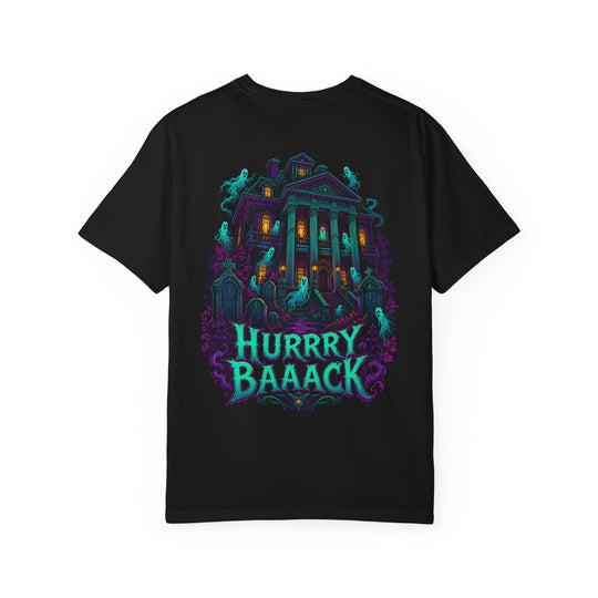 Hurry Baaack Ghostly Mansion Womens WUNDERLAND Halloween Booteek Short Sleeve Tee