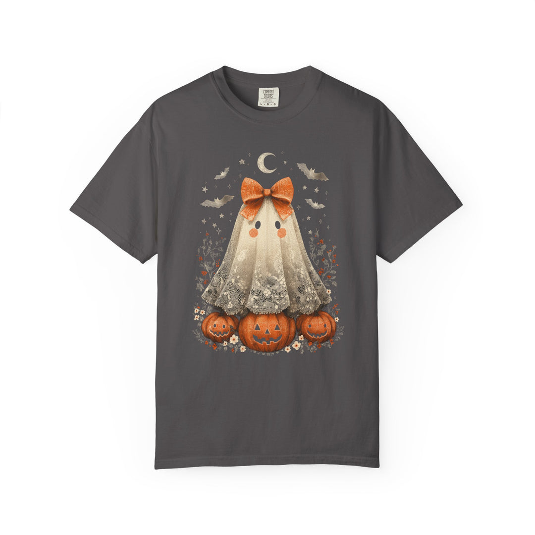 Lace Ghost Pumpkin Patch Womens WUNDERLAND Backyard Dept Halloween Booteek Short Sleeve Tee
