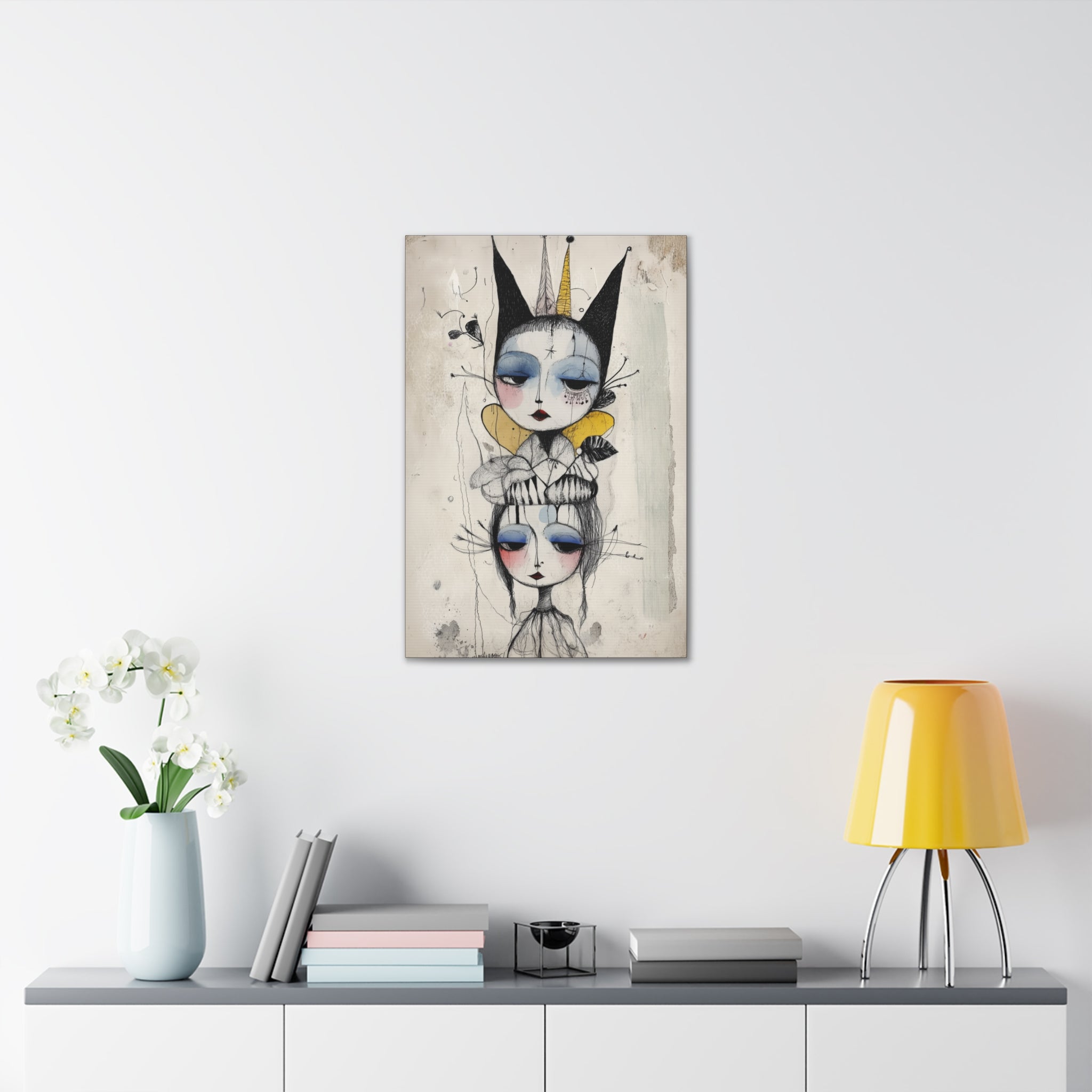 Queen In The Jester’s Court Canvas Print