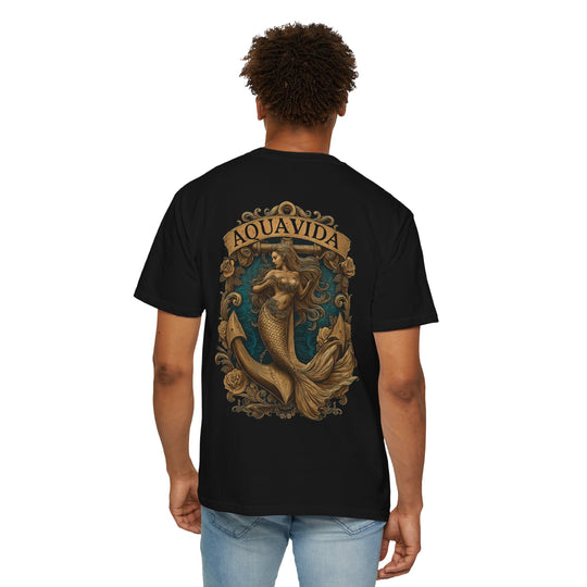 Mermaid Crest Mens AQUA VIDA Short Sleeve Tee